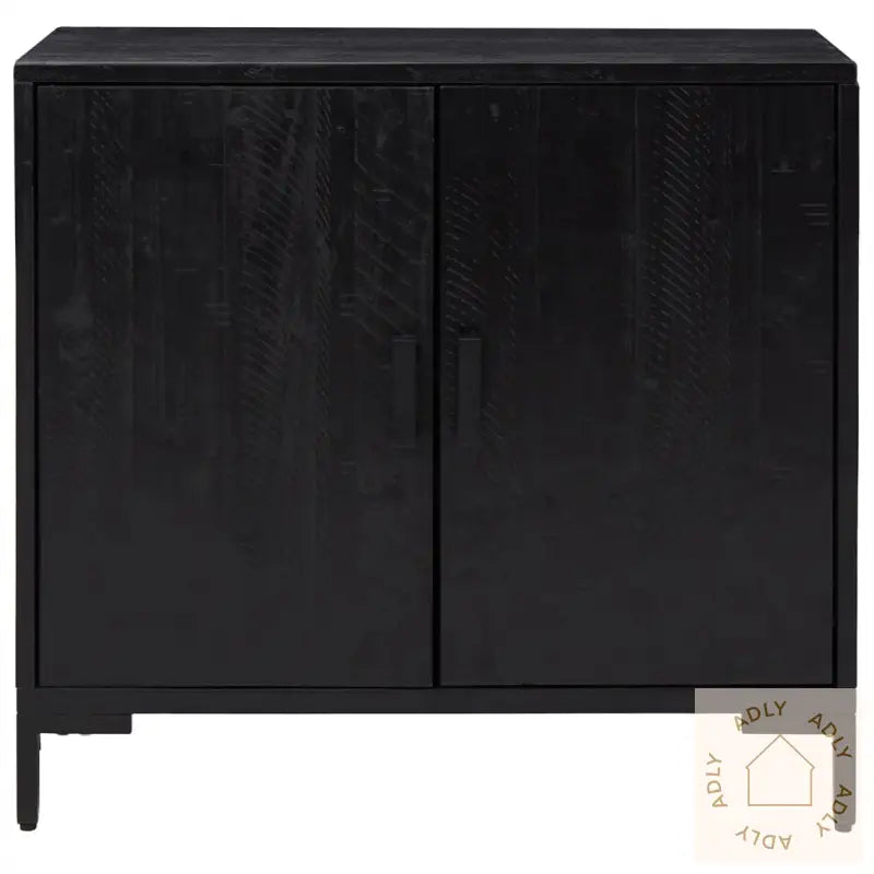 Skjenk Svart 75X35X70 Cm Heltre Furu