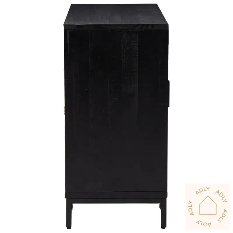 Skjenk Svart 75X35X70 Cm Heltre Furu