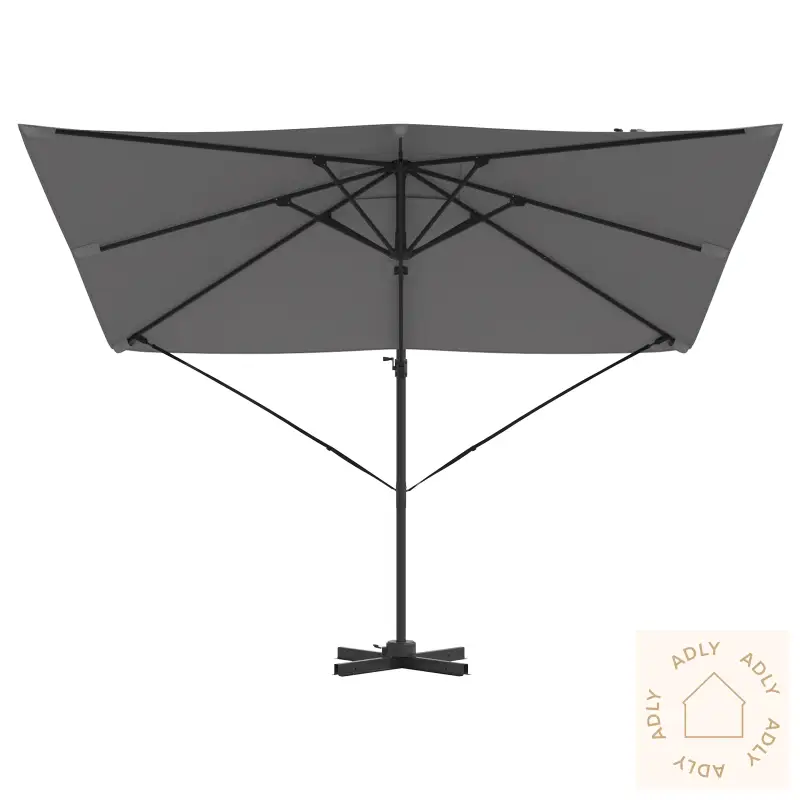 Cantilever Roma Parasol Antrasitt 286X285X265 Cm Aluminium