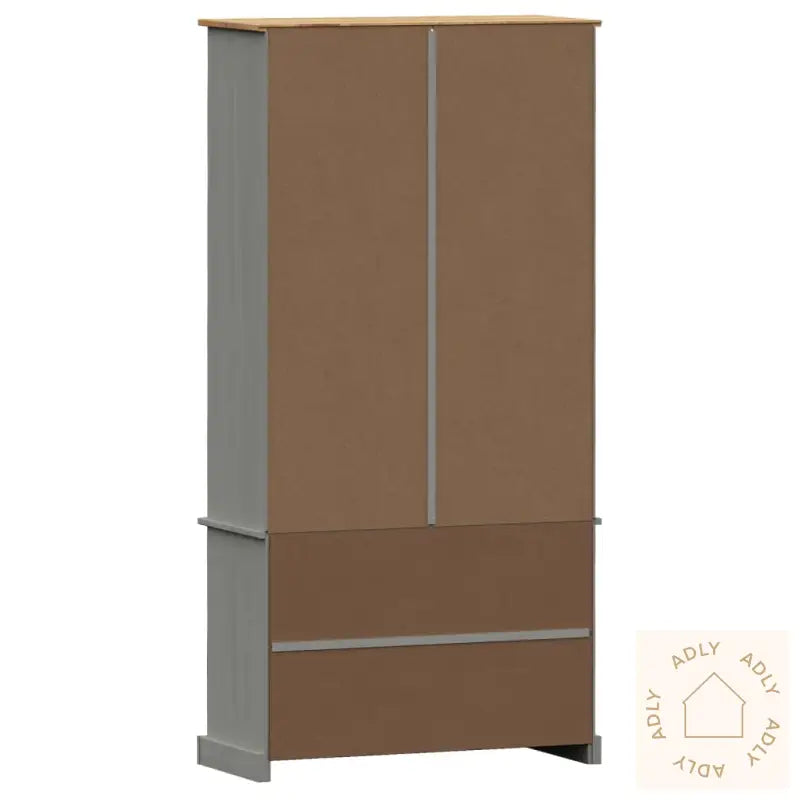 Vitrine Vigo Grå 85X35X170 Cm Heltre Furu