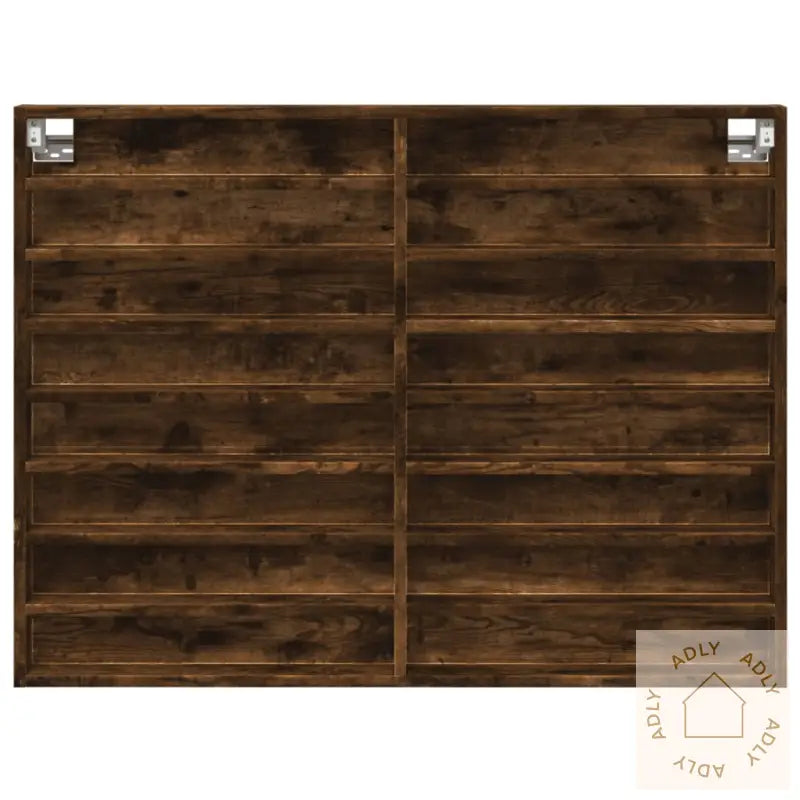 Vitrineskap Røkt Eik 100X8,5X75 Cm Konstruert Tre