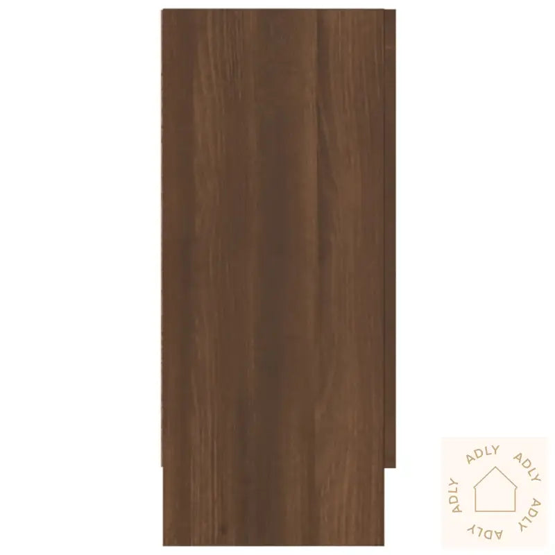 Vitrineskap Brun Eik 120X30,5X70 Cm Konstruert Tre