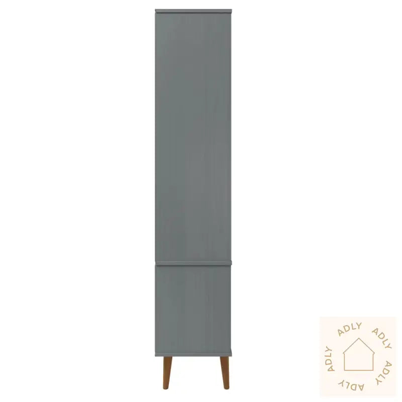 Vitrine Molde Grå 90X35X175 Cm Heltre Furu