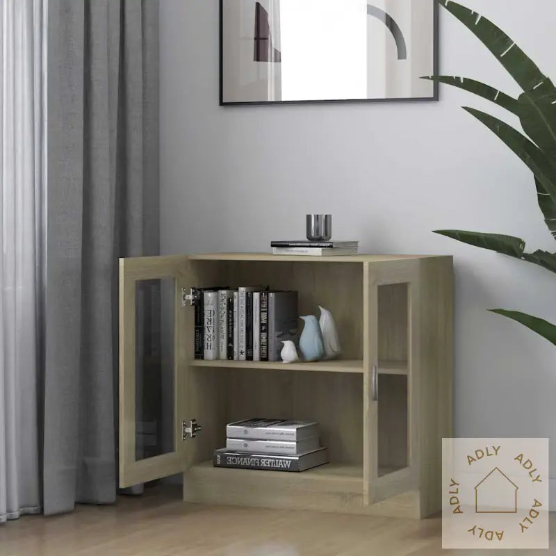 Vitrine Sonoma Eik 82,5X30,5X80 Cm Konstruert Tre
