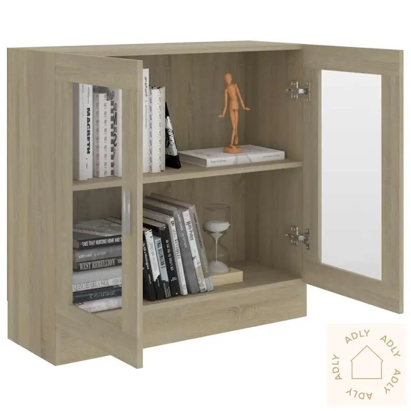 Vitrine Sonoma Eik 82,5X30,5X80 Cm Konstruert Tre