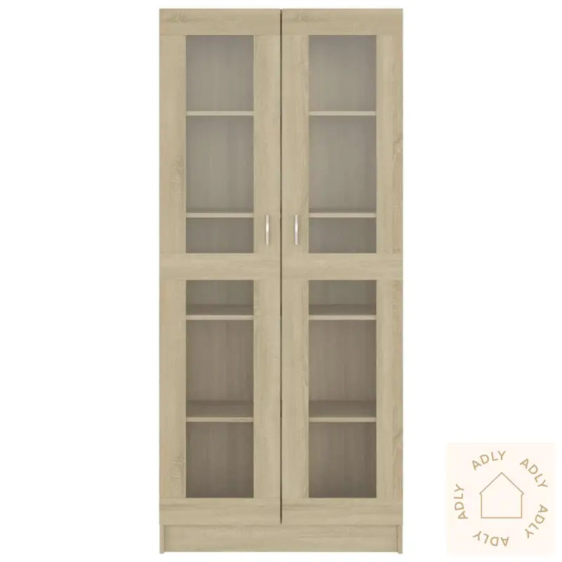 Vitrine Sonoma Eik 82,5X30,5X185,5 Cm Konstruert Tre