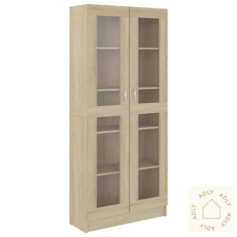 Vitrine Sonoma Eik 82,5X30,5X185,5 Cm Konstruert Tre
