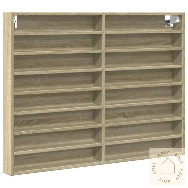 Vitrineskap Sonoma Eik 100X8,5X75 Cm Konstruert Tre