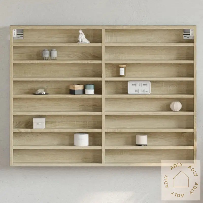 Vitrineskap Sonoma Eik 100X8,5X75 Cm Konstruert Tre
