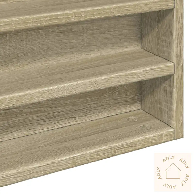 Vitrineskap Sonoma Eik 100X8,5X75 Cm Konstruert Tre