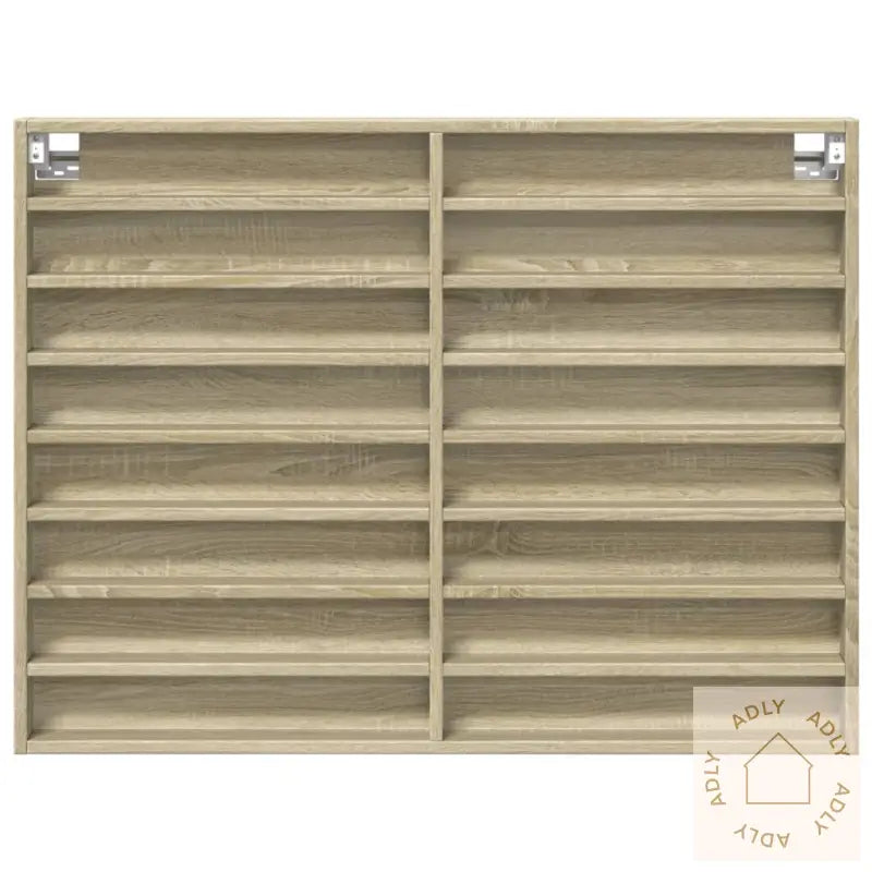 Vitrineskap Sonoma Eik 100X8,5X75 Cm Konstruert Tre