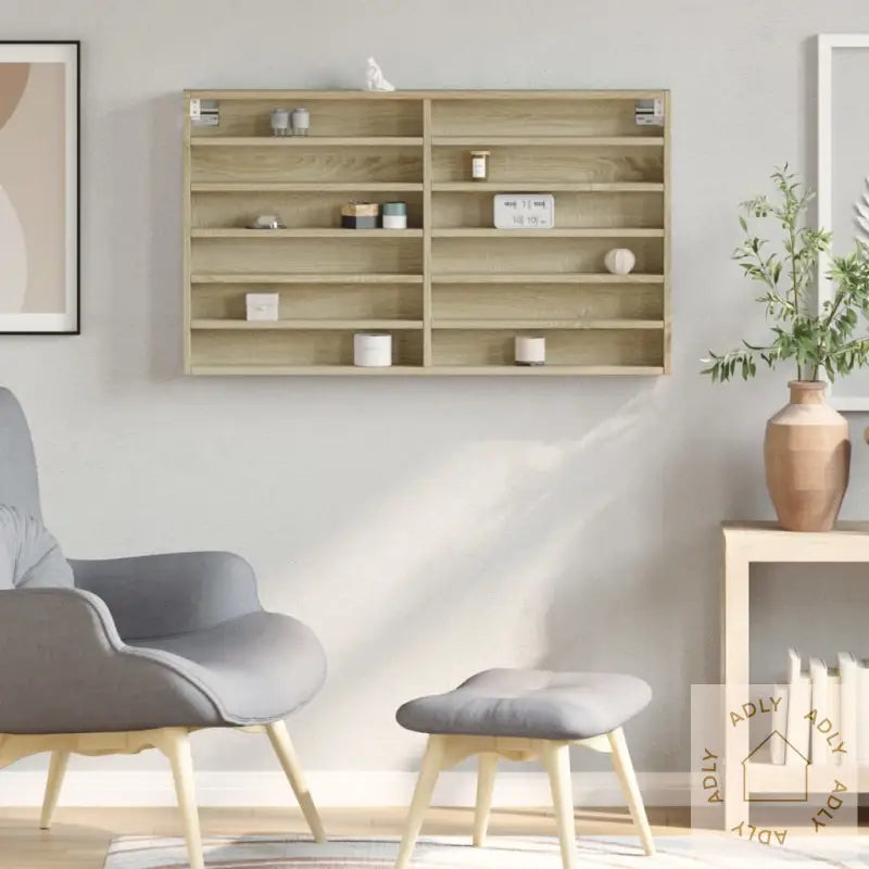 Hyller Sonoma Eik 100X8,5X58 Cm Konstruert Tre