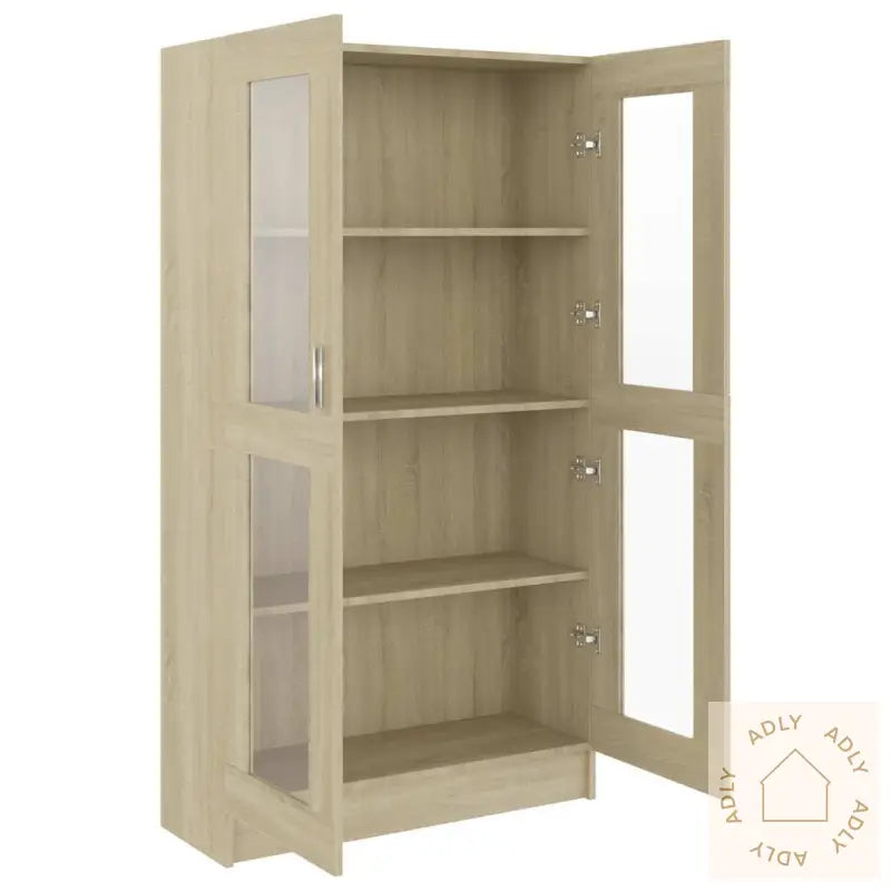 Vitrine Sonoma Eik 82,5X30,5X150 Cm Konstruert Tre
