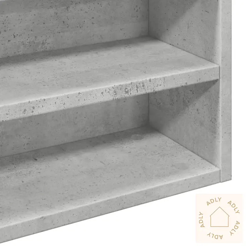 Vitrineskap Betonggrå 100X15X58 Cm Konstruert Tre