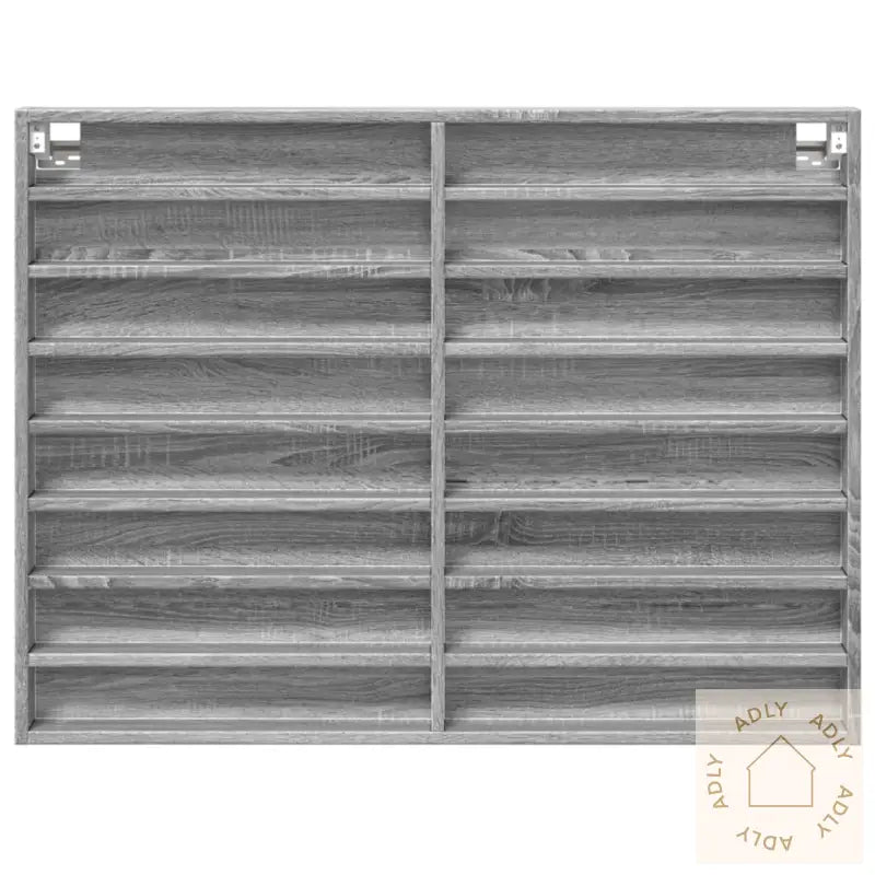 Vitrineskap Grå Sonoma 100X8,5X75 Cm Konstruert Tre