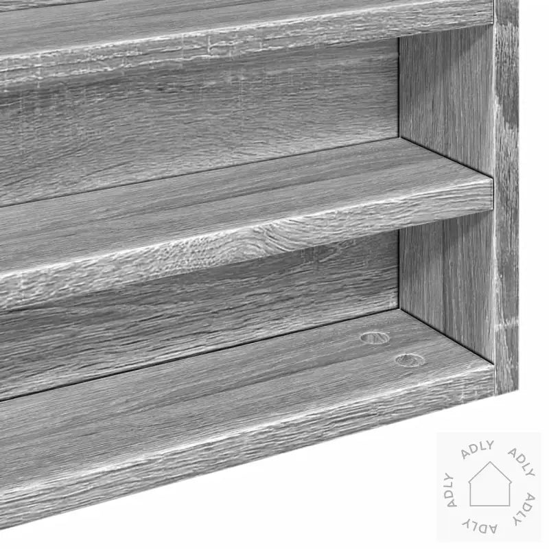 Vitrineskap Grå Sonoma 100X8,5X75 Cm Konstruert Tre